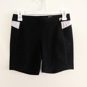 Fila Black and White Mesh Biker Midi Shorts Size XS Extra Small